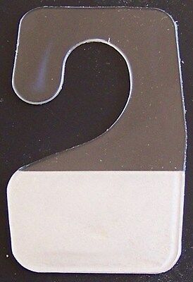 50 Clear Plastic Self Adhesive Stick Hook Hang Tabs Tag Hangers * 12 Oz * Limit